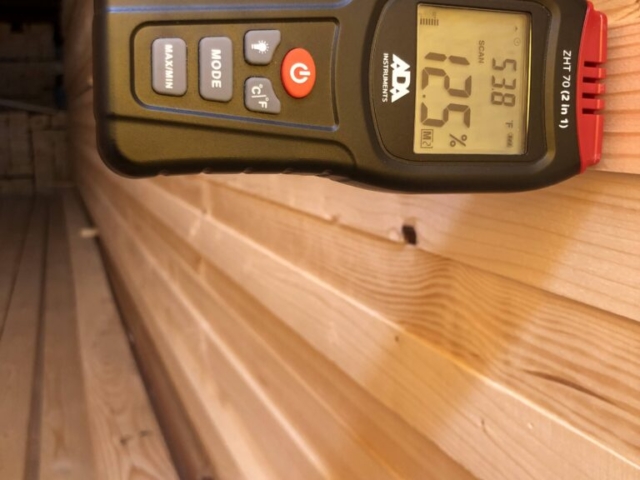 Обязательная проверка остатка влажности древесины в %